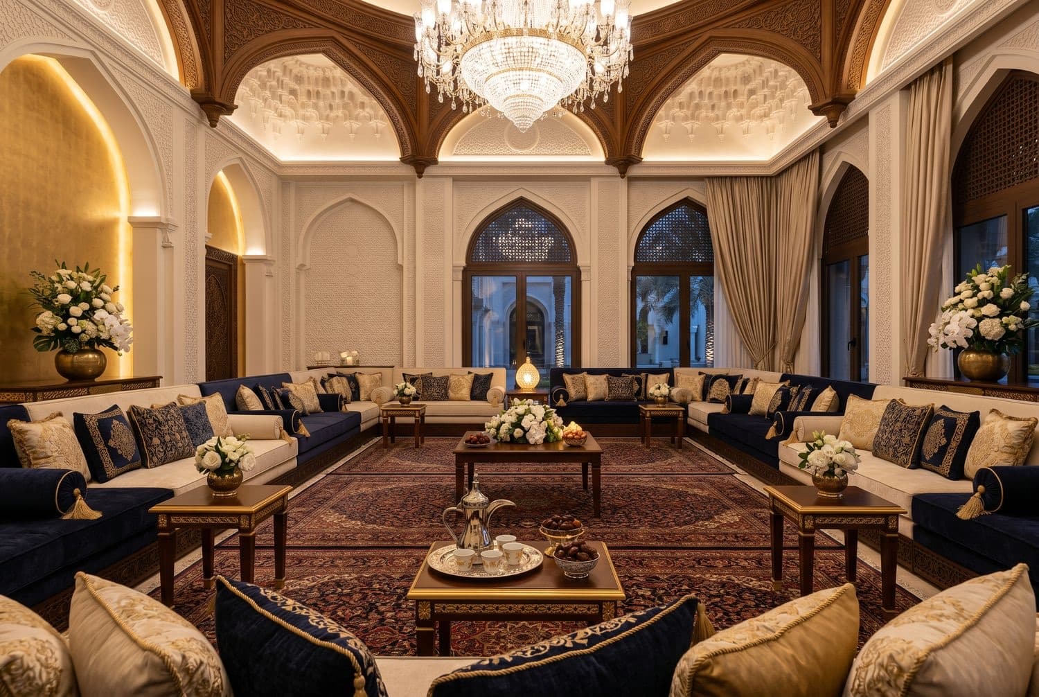 A fully decorated majlis