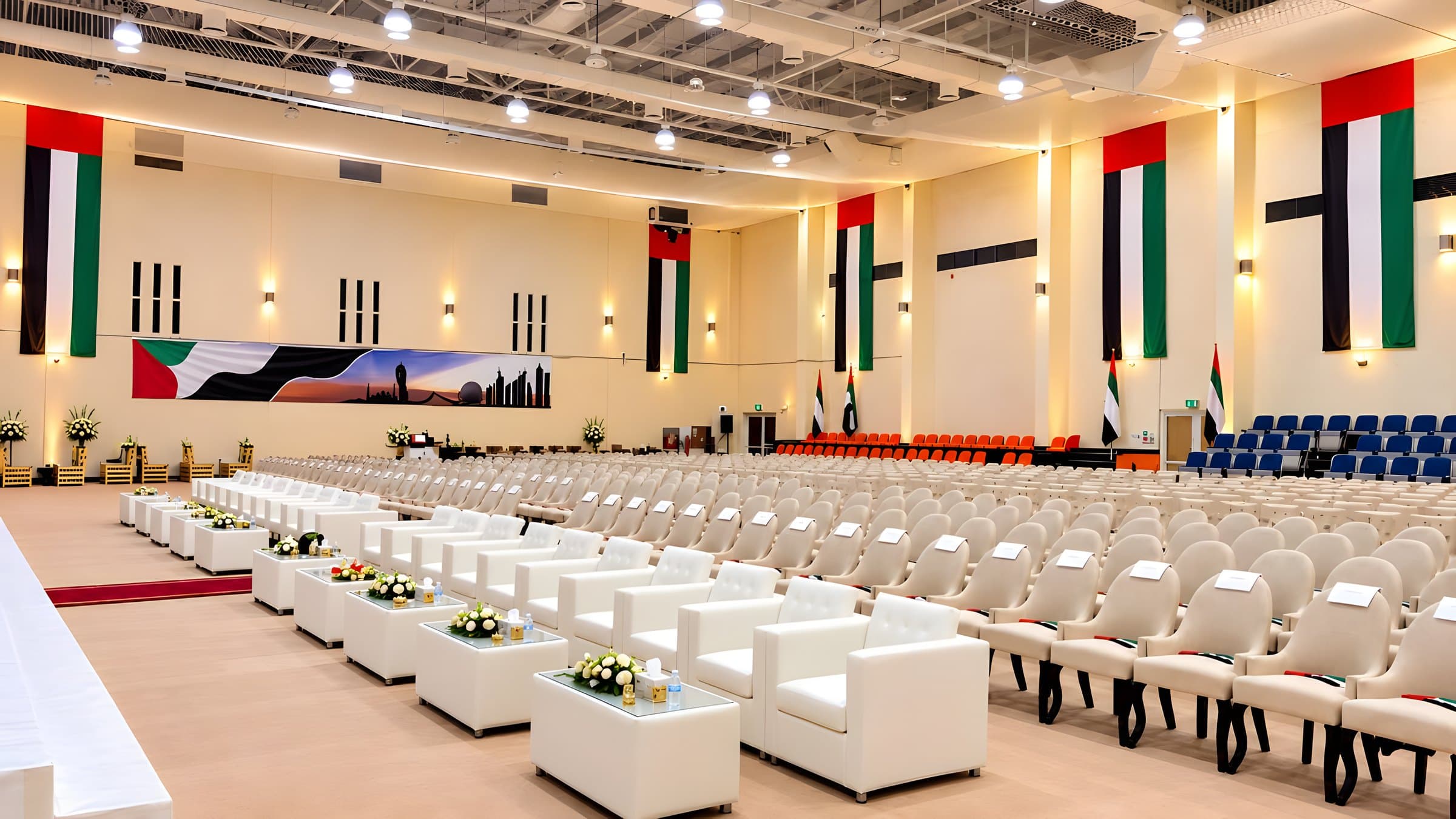 A fully produced conference hall